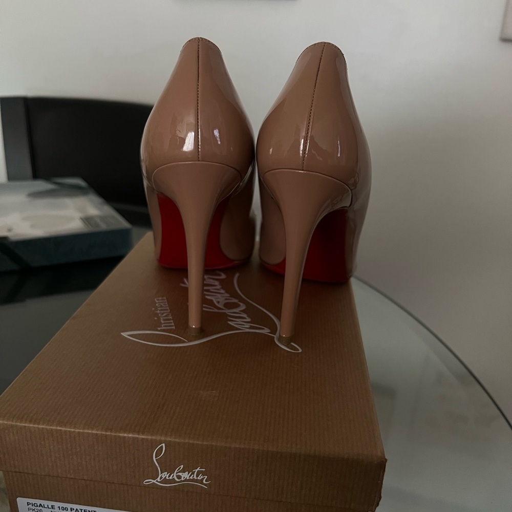 Christian Louboutin Nude Patent Leather Heels